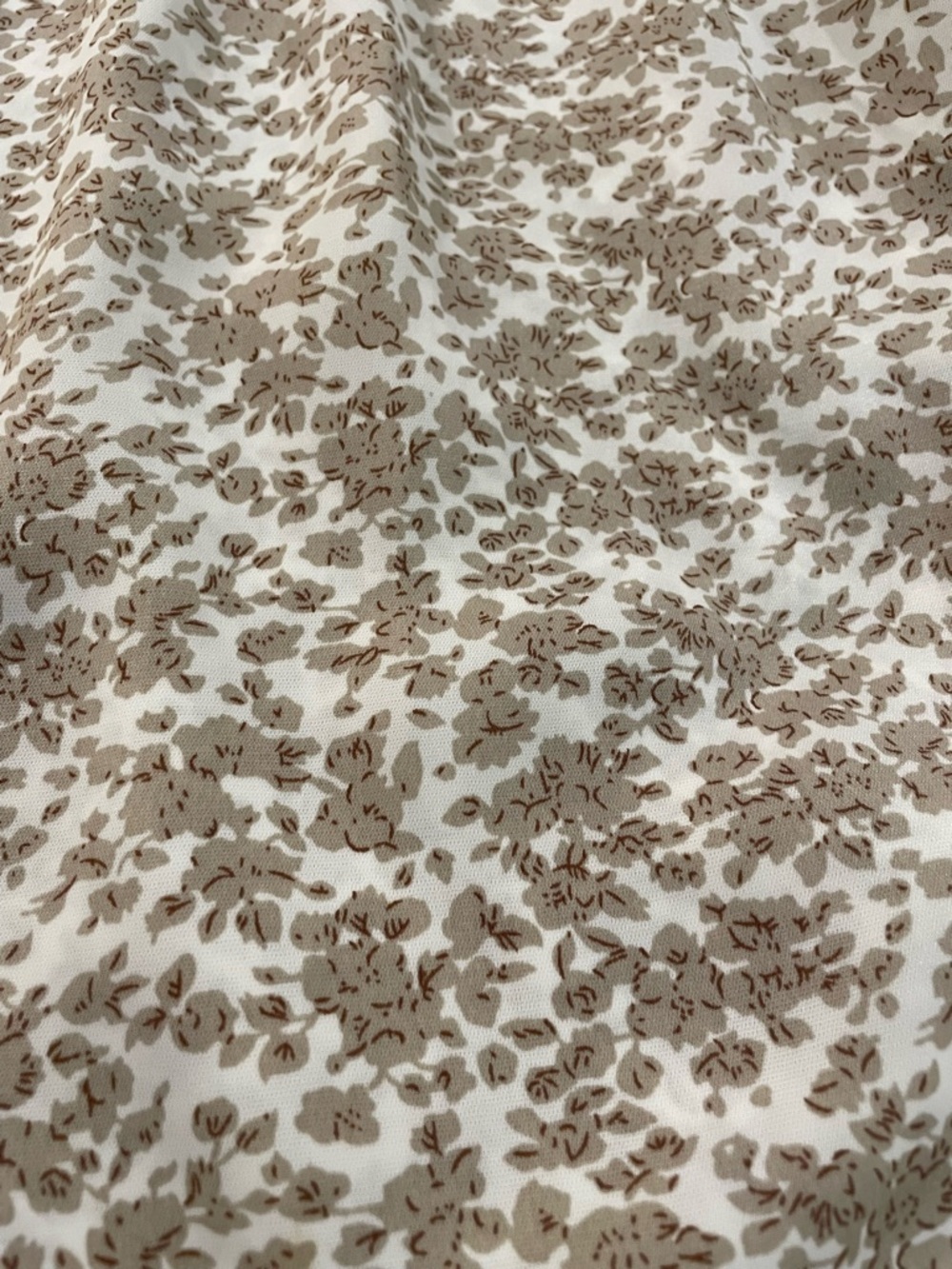 entro Beige and White Floral Smocked Jumpsuit - Picture 2 of 3